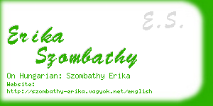 erika szombathy business card